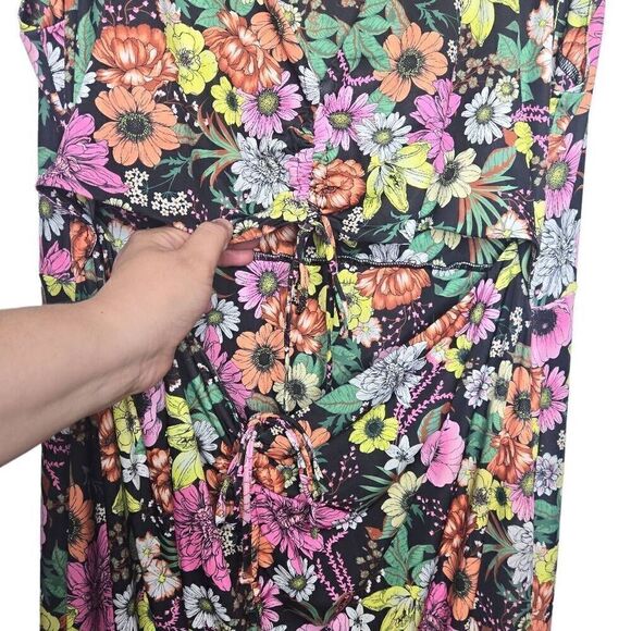 AFRM Lizette Floral Ruched Cutout Jersey Maxi Dress Size 3X/3T - Picture 5 of 11
